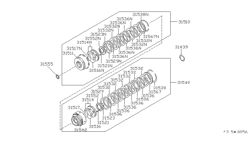 Nissan 31516-X9000 Seal-Lathe Cut Ring