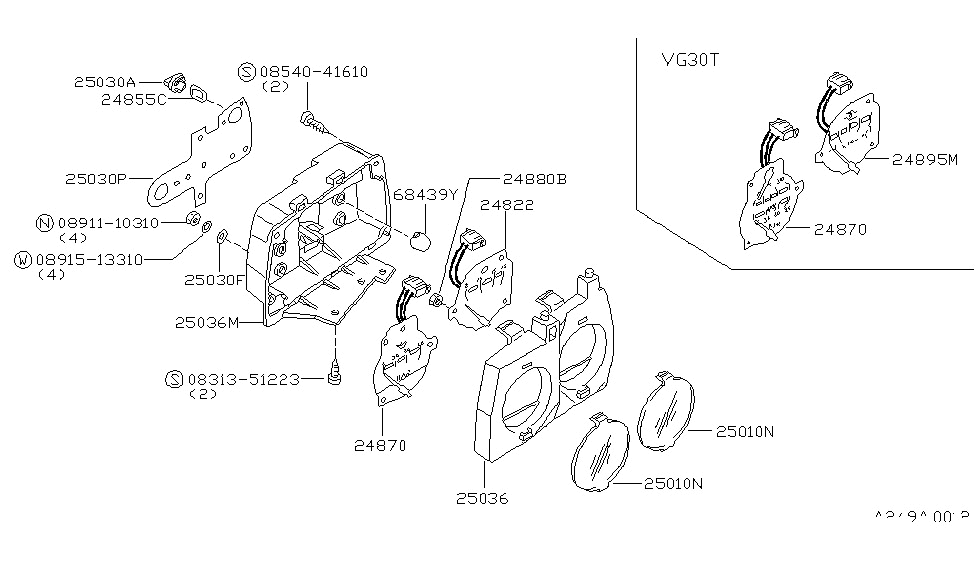 Nissan 24811-21P63 Housing-Gauge Combination Lower