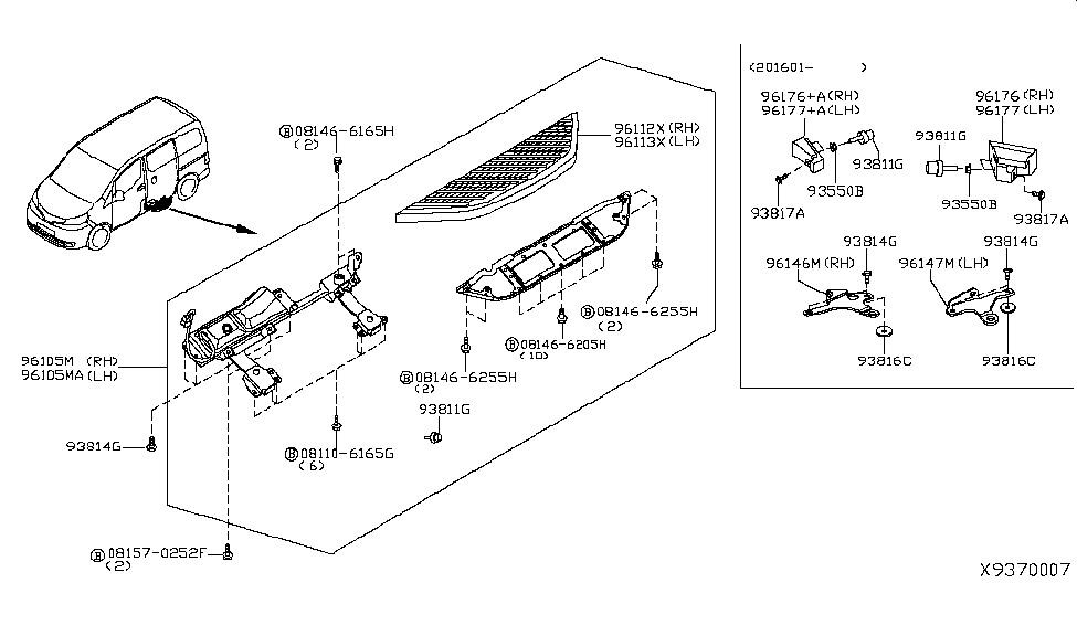 Nissan 96176-3LN1B Bracket-Side Step RH