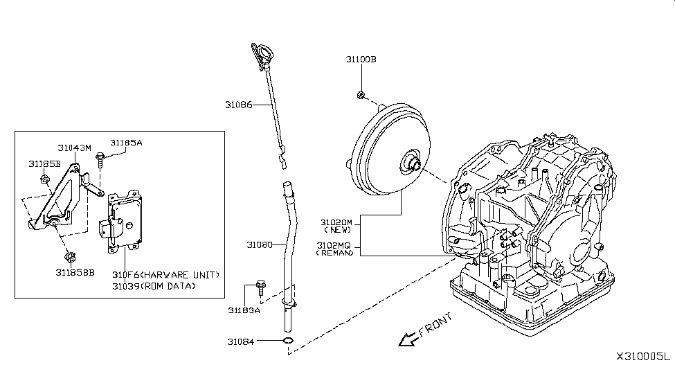 Nissan 310CM-3VX4BRE REMAN TRANSAXLE Assembly - Automatic