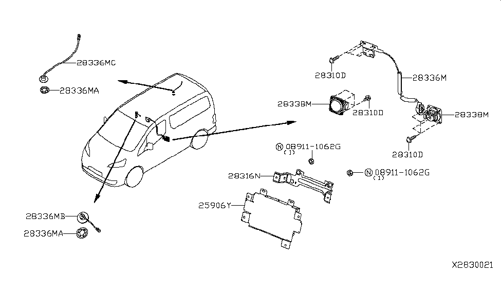 Nissan 25906-3LN0A Controller Assy-It Mobile