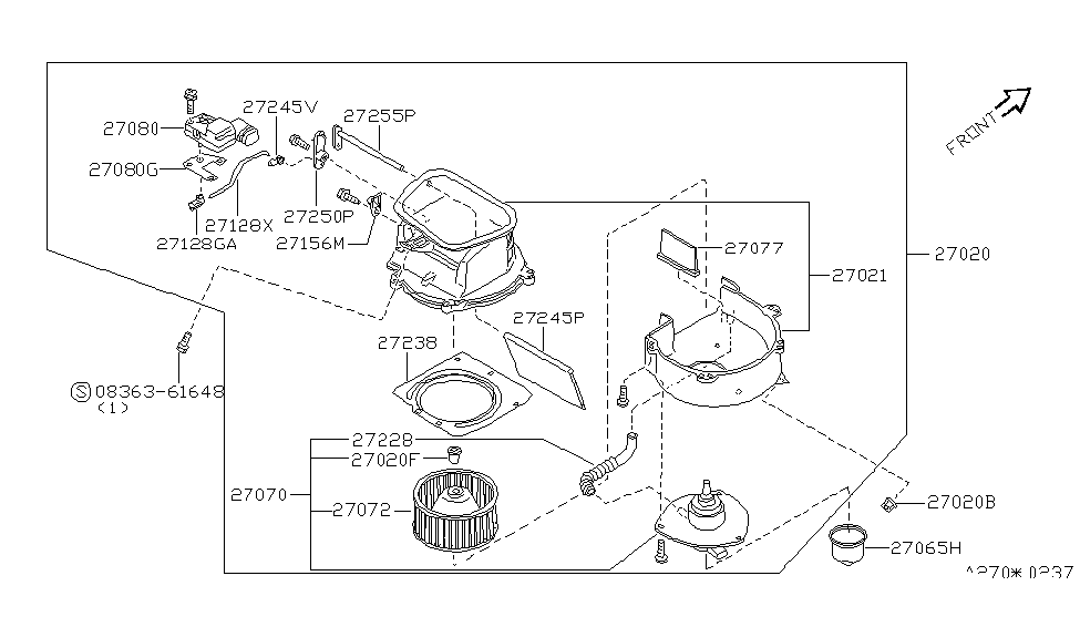 Nissan 27235-62J00 Case-Blower