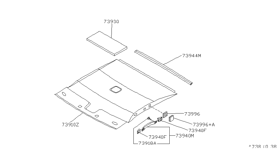 Nissan 73996-60U10 Clip