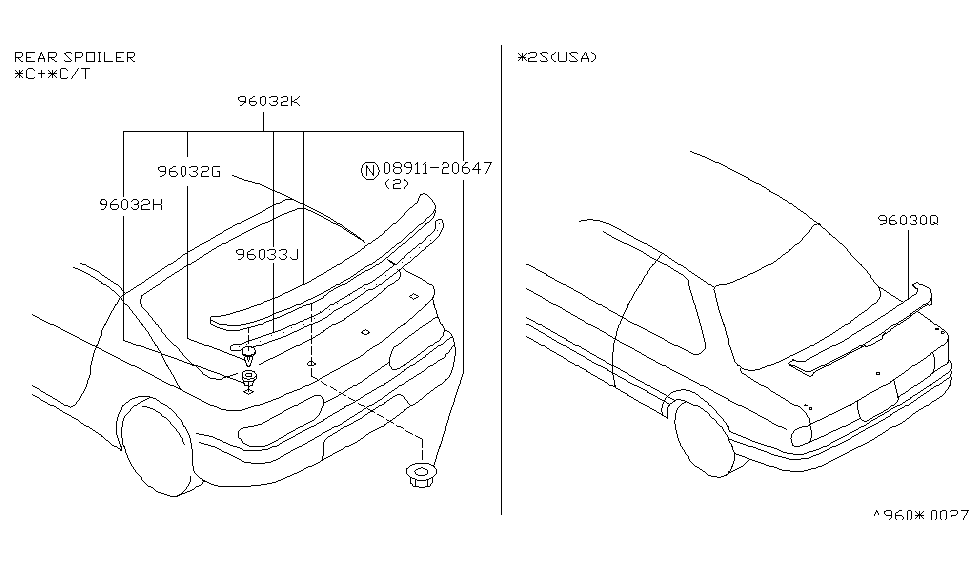 Nissan K6030-61Y50 Spoiler Air