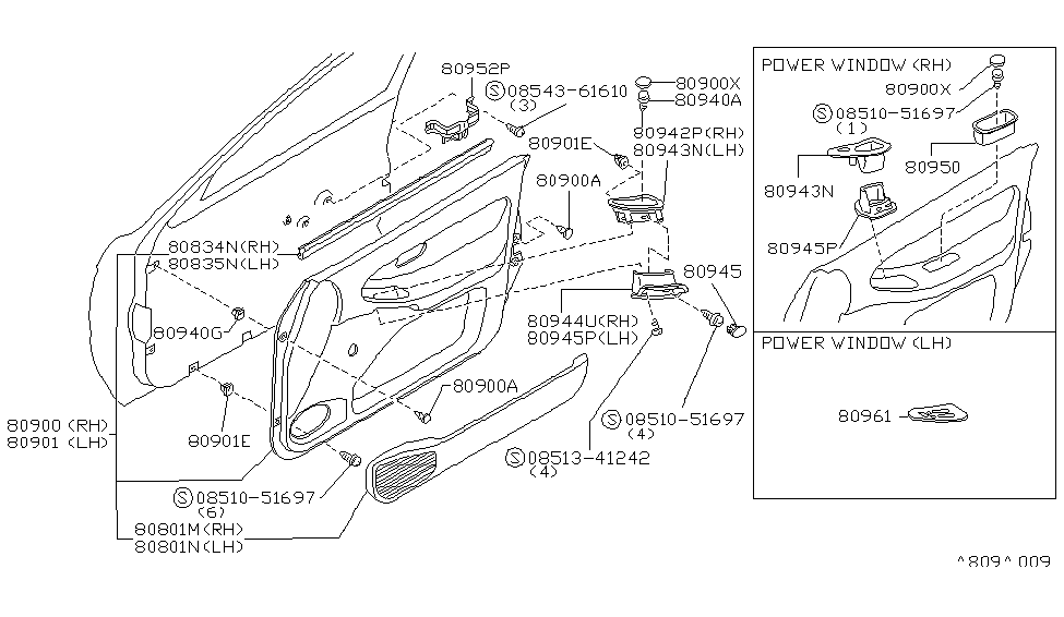 Nissan 80944-52Y00 Cap-ARMREST,Front R