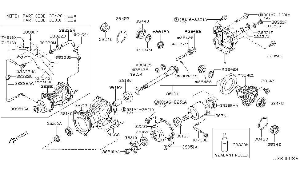 Nissan 74816-6P000 Plug-Front Floor