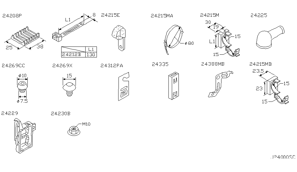 Nissan 25237-0W011 Bracket-Relay