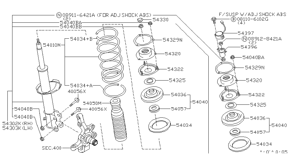 Nissan 54397-0W000 Actuator Assy-Adjustable Shock Absorber