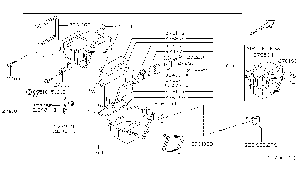 Nissan 27282-2J900 Block-EVAPOLATOR Valve