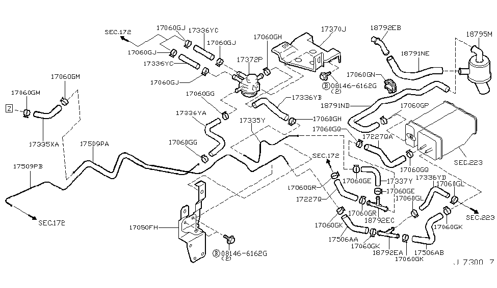 Nissan 17509-1W212 Tube-EVAPOLATION