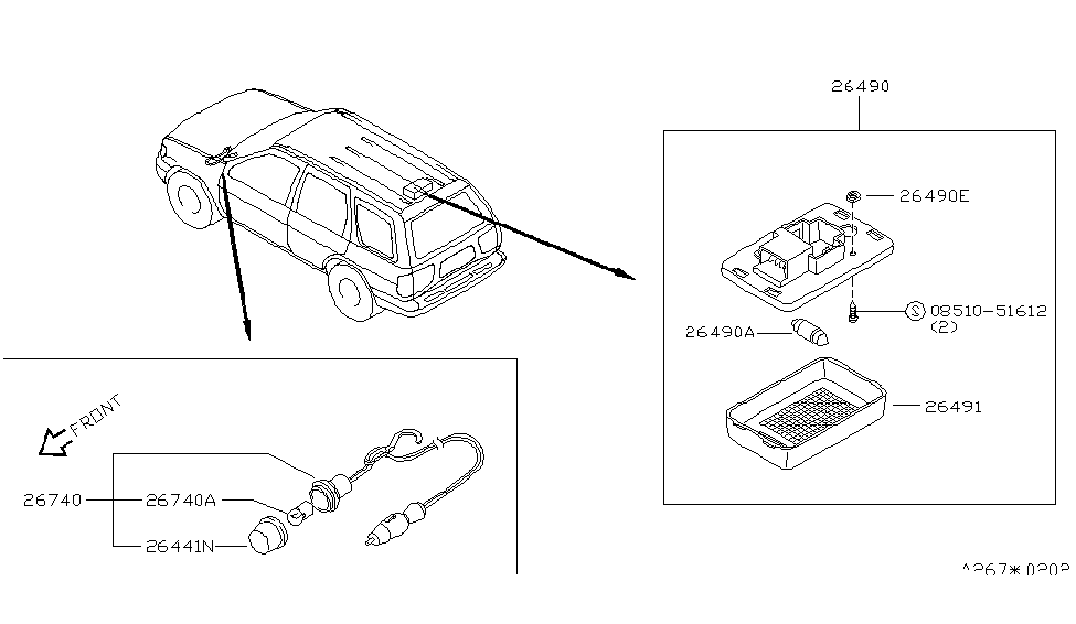 Nissan 26441-04W00 Lens-Inspection Lamp