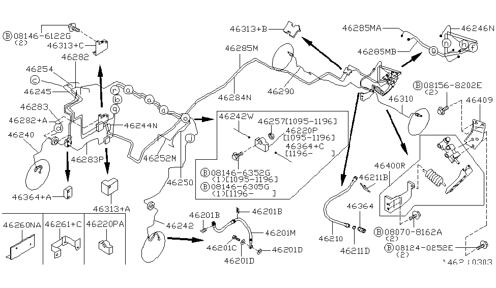 Nissan 46244-0W015 Tube Assy-Brake,Connector To Connector