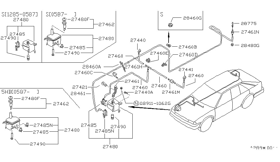 Nissan 28966-03E00 Bracket-Washer Bag