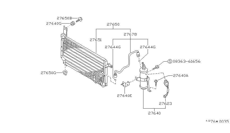 Nissan 92111-D4502 Condenser Assy