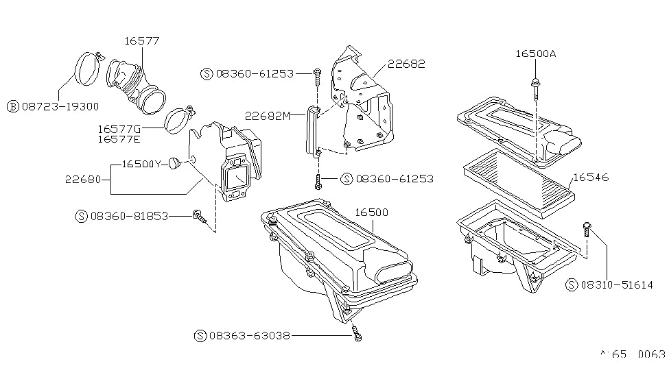 Nissan 22682-D3500 Bracket-Air Flow Meter