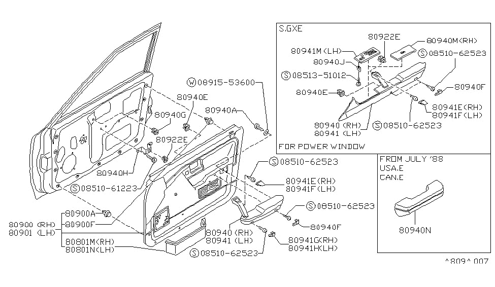 Nissan 80942-D4013 Plug-ARMREST RH Red