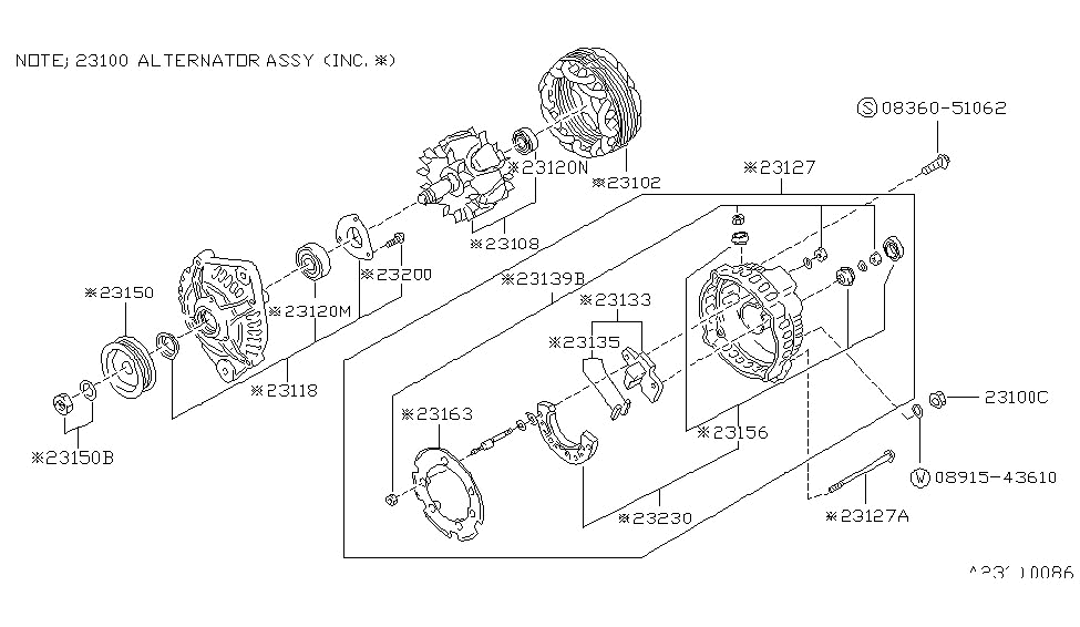 Nissan 23108-D4400 Rotor Assembly