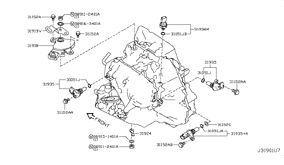 Nissan 31526-1XF0B Seal-O Ring