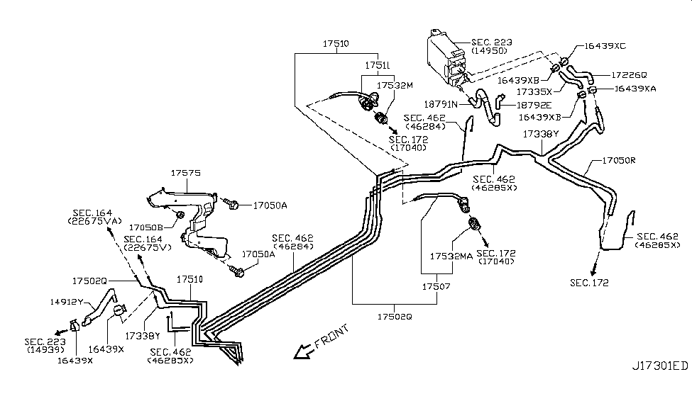 Nissan 17507-JF00A Tube-Fuel,Feed