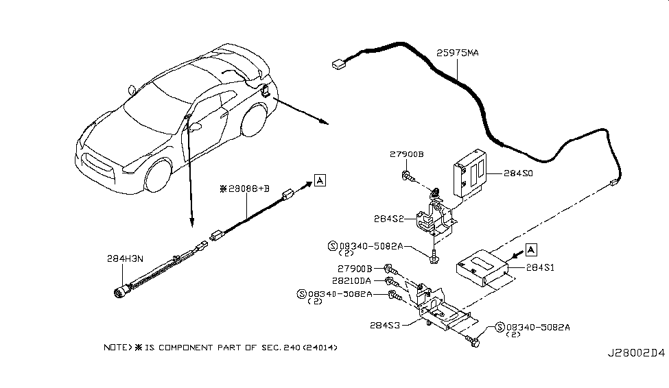 Nissan 284S0-89S1A Transmitter Assembly-Vehicle Data