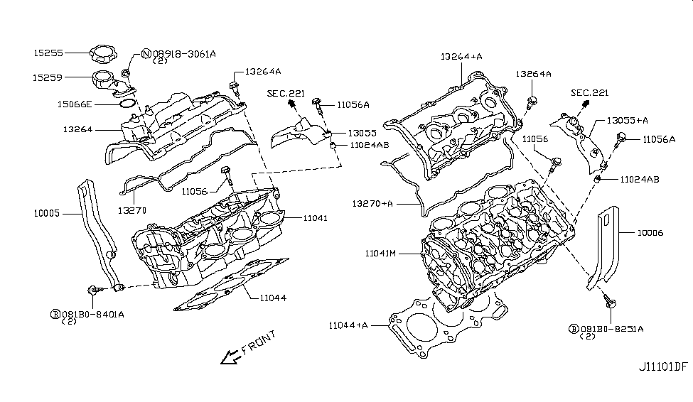 Nissan 13055-JF00B Bracket-CAMSHAFT Angle Sensor