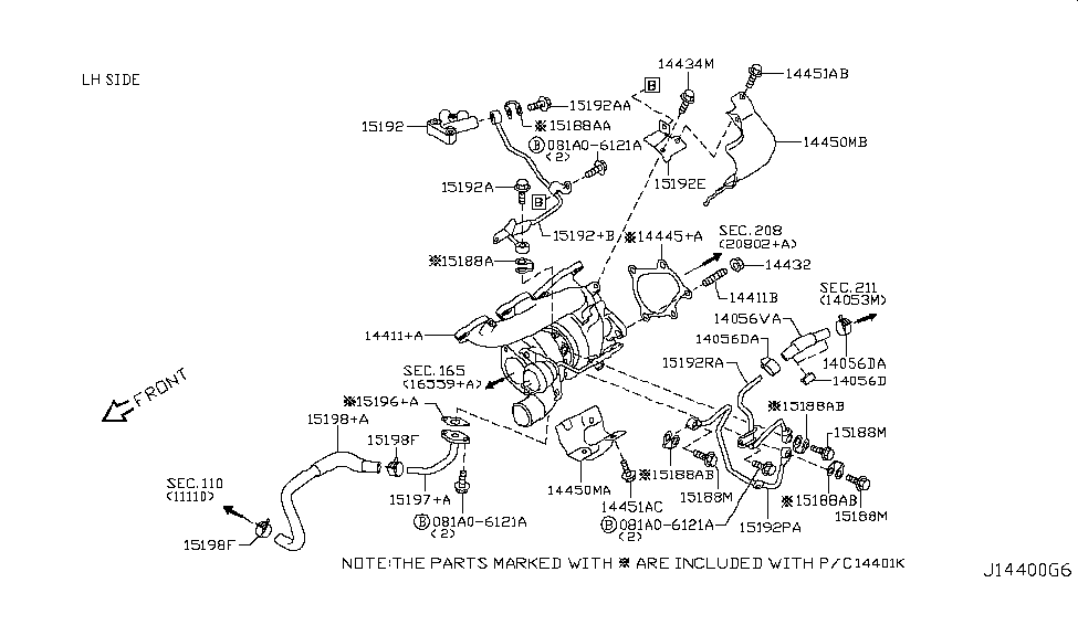 Nissan 14055-JF02B Hose-Water