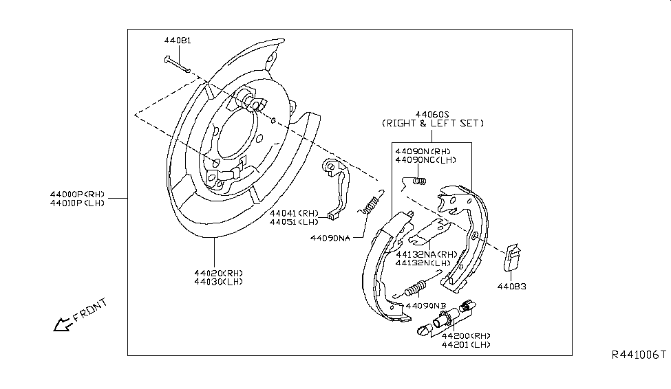 Nissan 44091-JE27B Spring-Return,Rear Brake Shoe