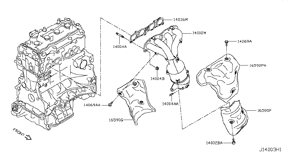 140E2-3TU0E Genuine Nissan Part