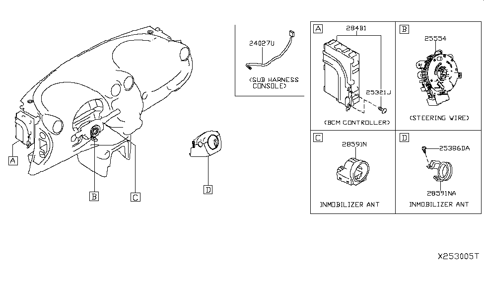 Nissan 24016-2GP0A Harness-Sub