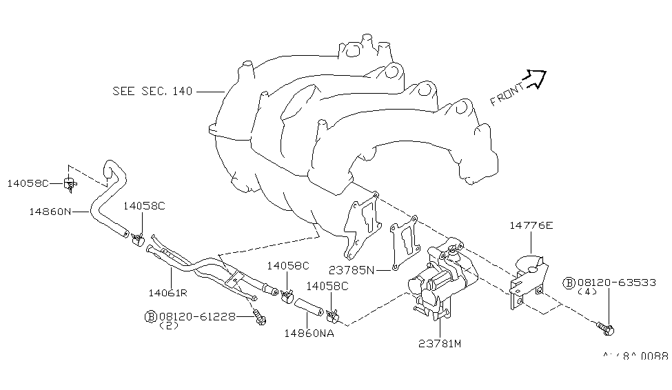 Nissan 24136-1E400 Bracket-Harness