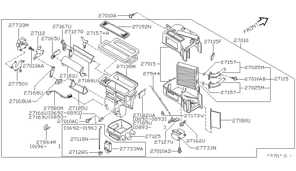 Nissan 27188-1E400 Door Assembly-DEFROST