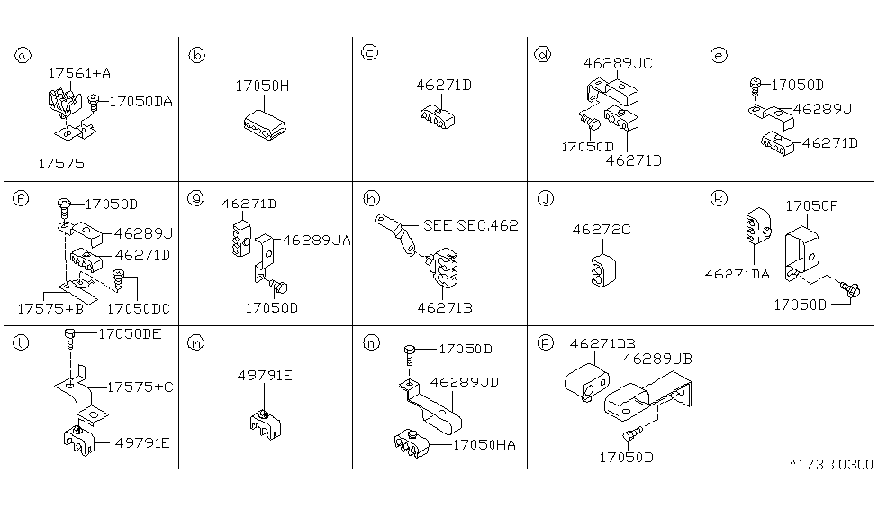 Nissan 46289-0S220 Clamp-Tube