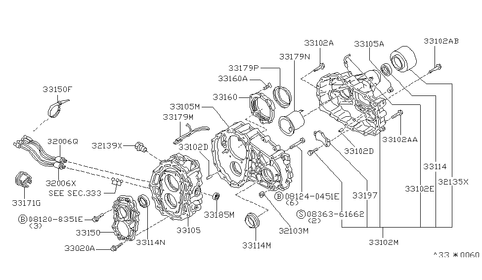 1995 Nissan Hardbody Pickup (D21U) Transfer Case
