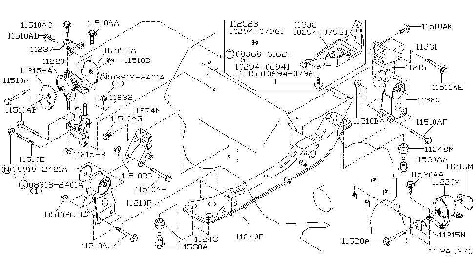 Nissan 08918-2421A Nut