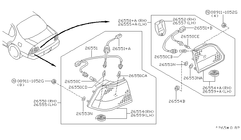 Nissan 26553-3J101 Packing-Lamp