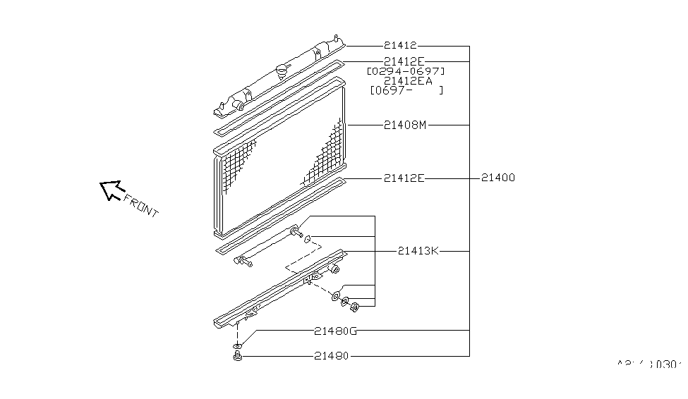 Nissan 21463-35U00 Tank Kit-Radiator Lower