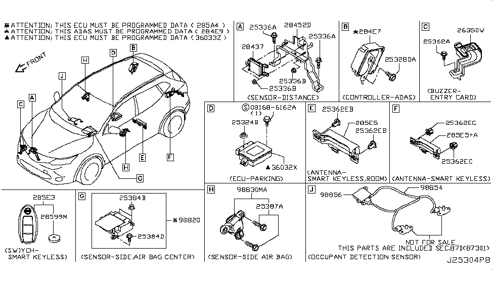 Nissan 36032-6FL0C ECU-Parking