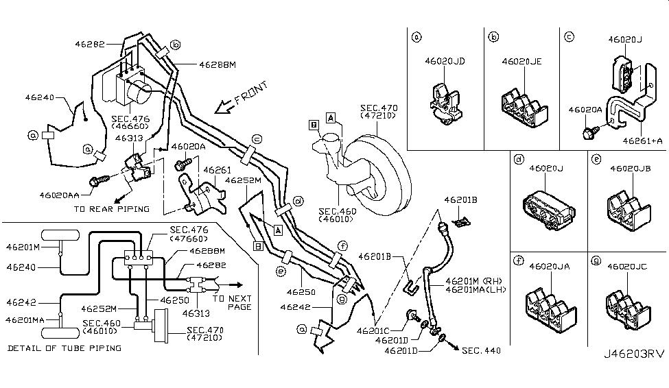 Nissan 46283-4CE1A Tube Assy-Brake,Rear LH