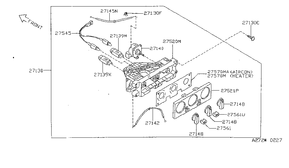 Nissan 27570-F4300 Finisher Assy-Control