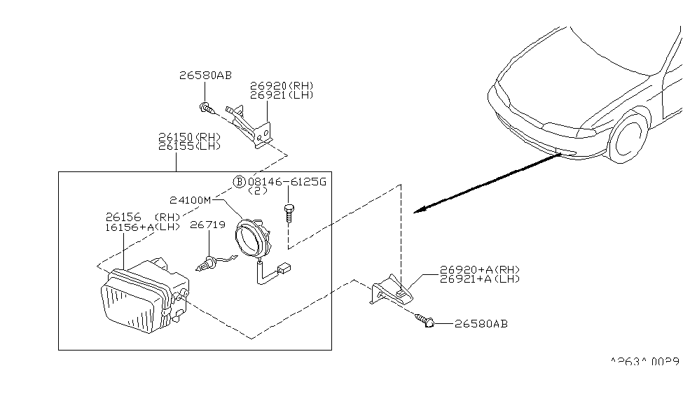 Nissan 26910-81F10 Bracket-Fog Lamp