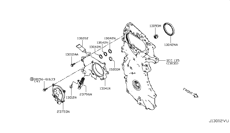 Nissan 13093-5TA0A Target Assembly-Sensor,VTC