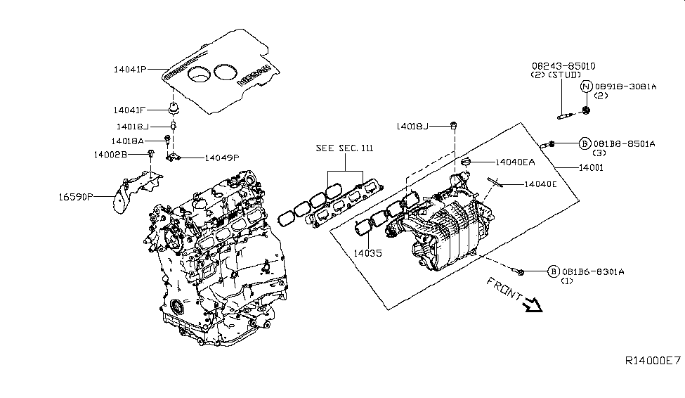 Nissan 08243-85010 Stud