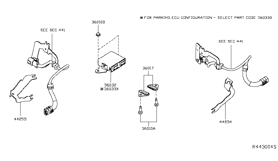 Nissan 44254-6CA1A Bracket-Parking Brake Harness,RH