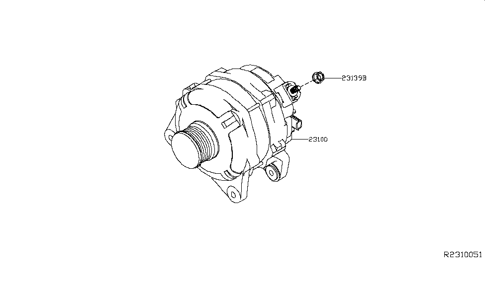 23100-6CA0A | Genuine Nissan #23100-6CA0A ALTERNATOR ASSY