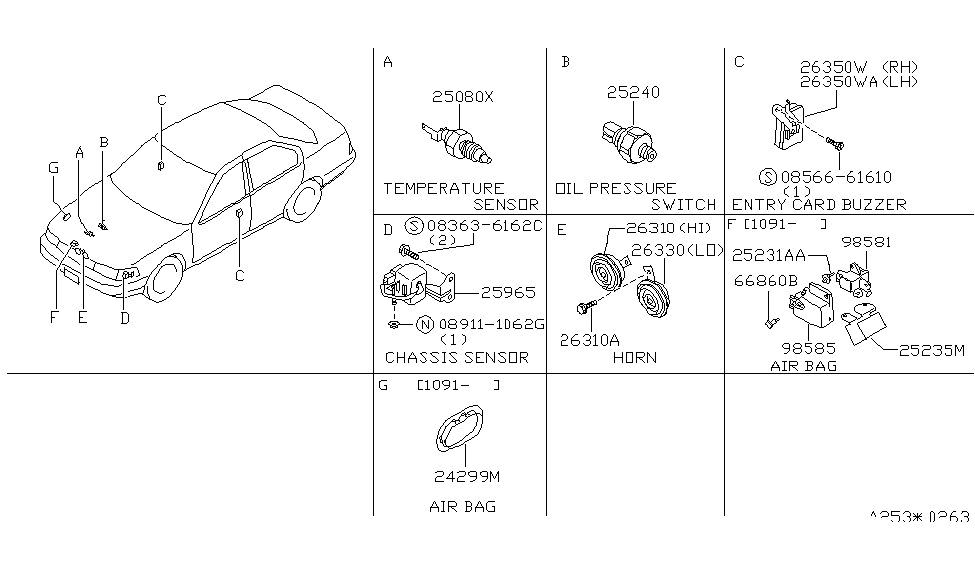 Nissan 98578-96E00 Bracket-Sensor