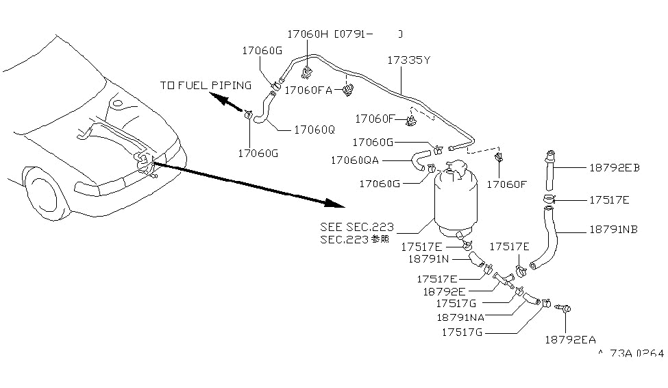 Nissan 17335-96E00 Tube-EVAPOLATIO