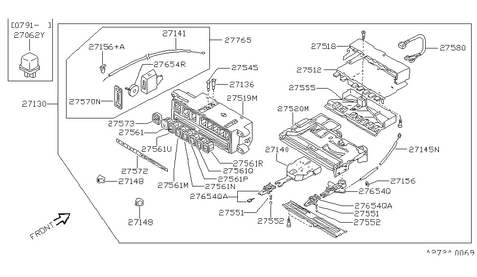 Nissan 27564-85E00 Button-Foot