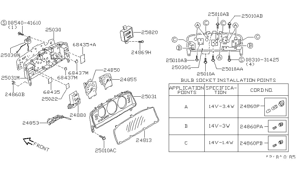 Nissan 25022-6E362 Case-Warning,A