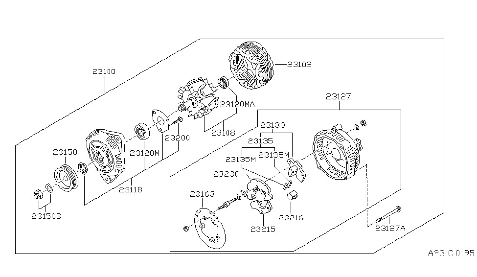 Nissan 23163-97E02 Guide-Alternator Fan