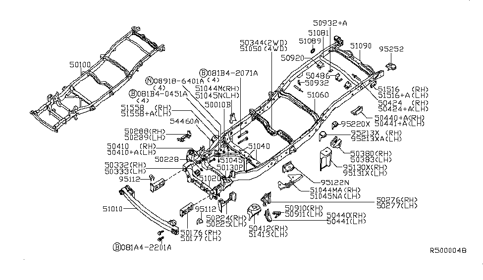 Nissan 50276-EA030 REINF-Upper Link Mounting, Front RH